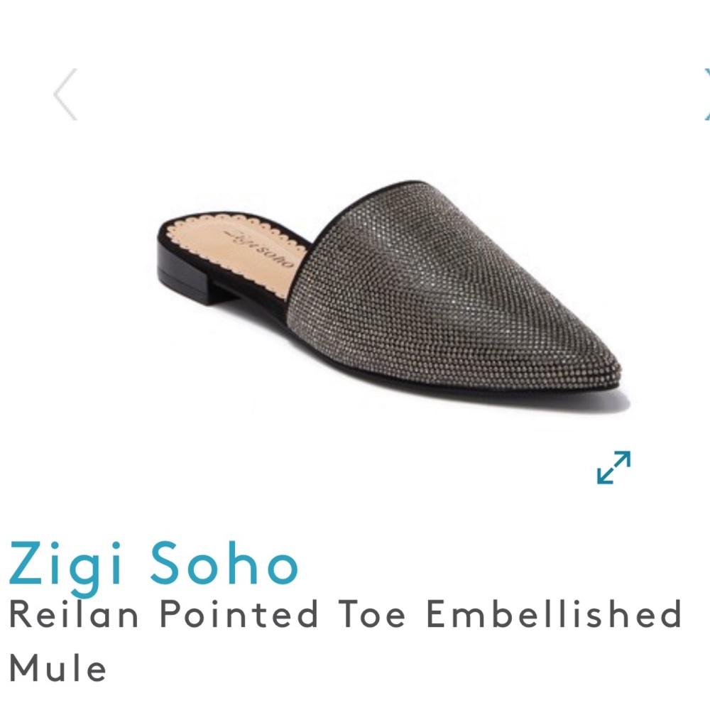 NWT: Zigi Soho Reilan Pointed Toe Embellished Mule